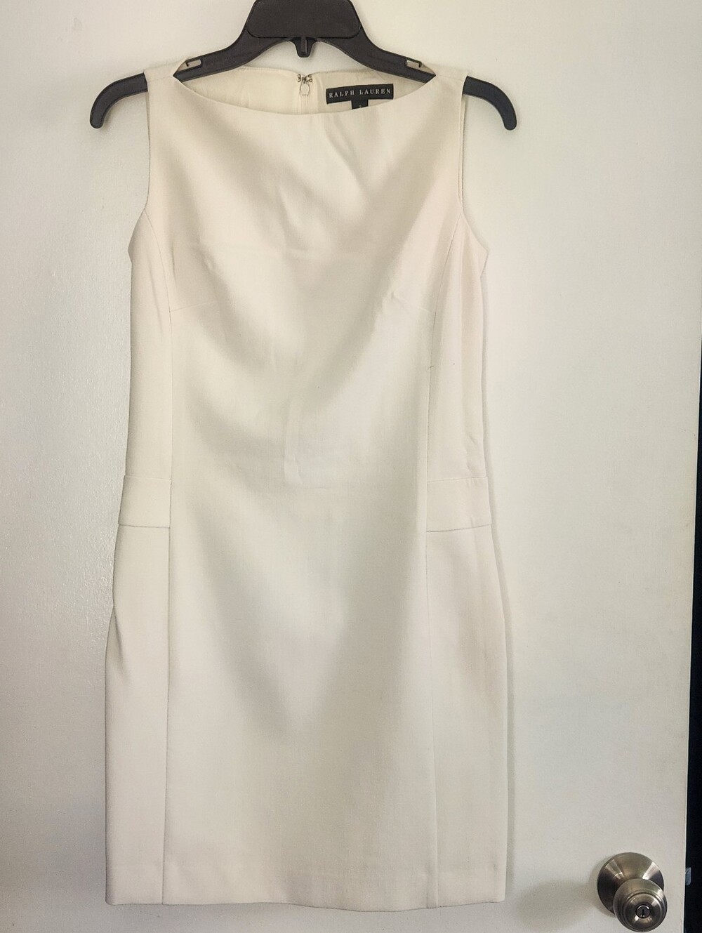 Ralph Lauren Black Label Wool Shift Dress White Ivory Size 2 - Picture 2 of 10
